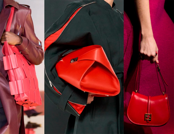 Модные красные сумки